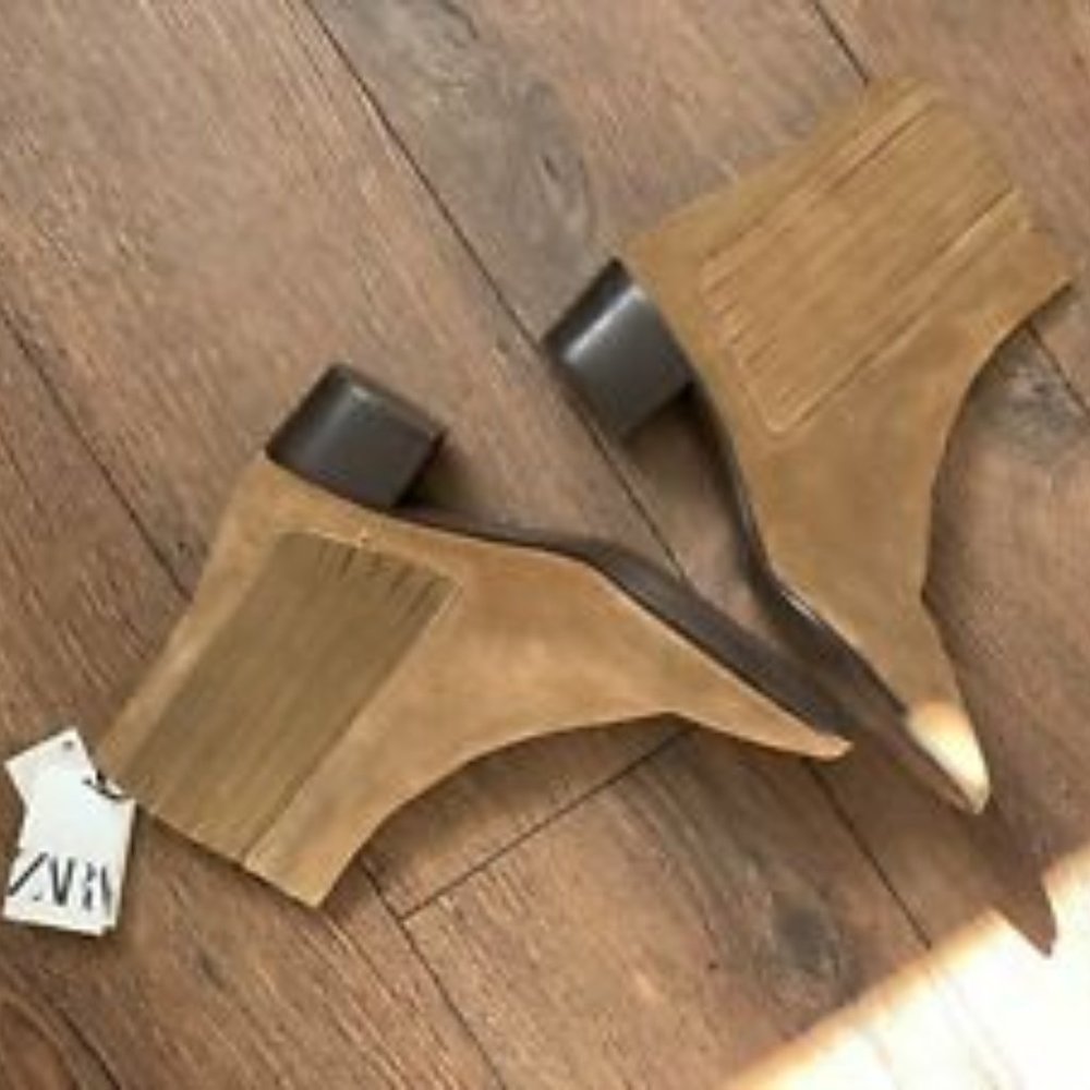 Zara brown ankle boots